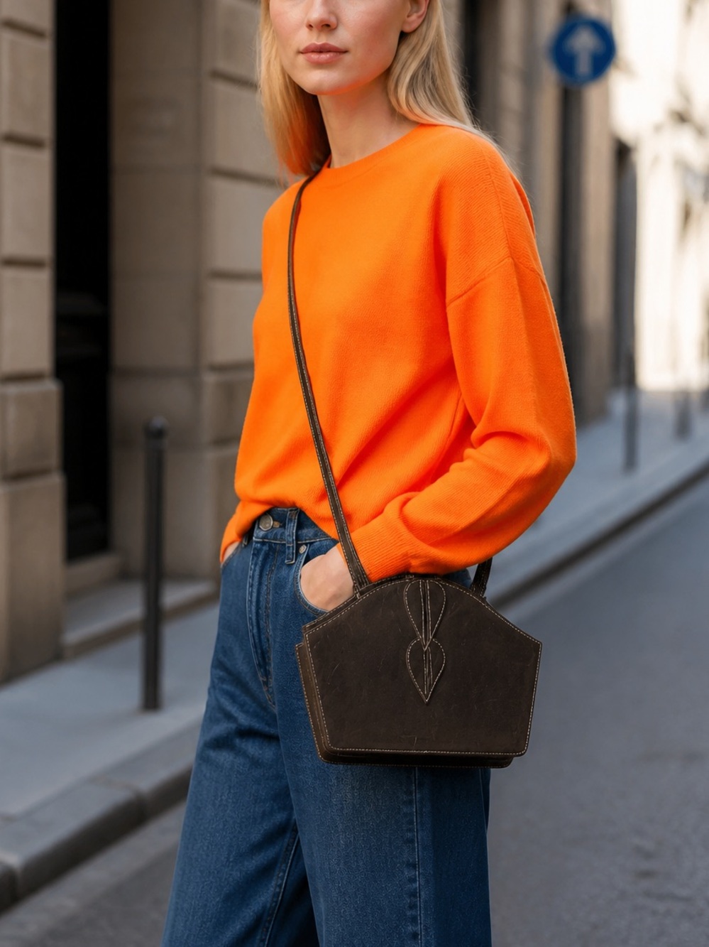 Vintage Yves Saint Laurent YSL Tulip Panel Crossbody Bag